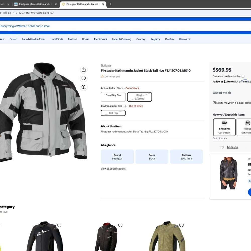 Firstgear Men's Kathmandu Motorcycle Jacket Size, Medium BRAND NEW SAVE $130.00 - Picture 2 of 7